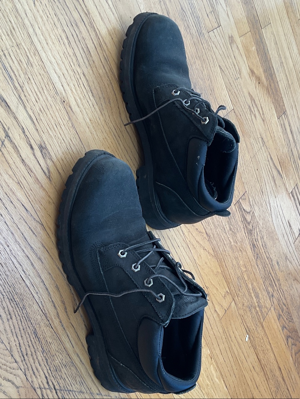 Timberland Black Lace-Up Waterproof Work Boots